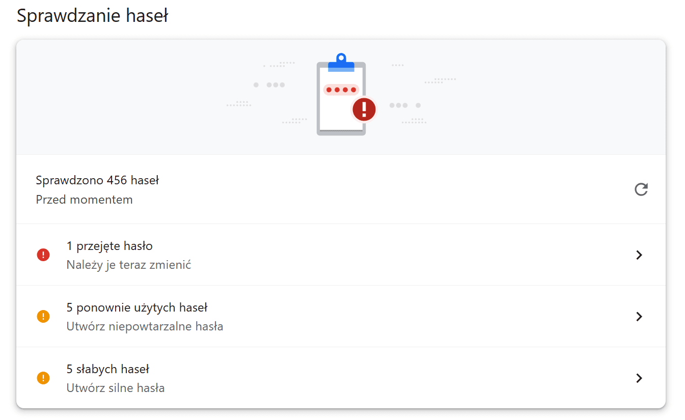 menedżer haseł w chrome może Ci ogarnąć hasła